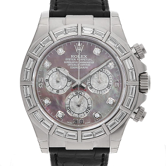 勞力士Daytona Bezel 桶形鑽石 116589BR 黑色貝殼